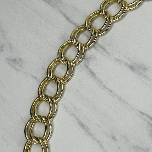 Baby Phat Vintage Y2K Gold Tone Metal Chain Link Belt OS One Size - Picture 14 of 16